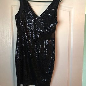 Blue sequins dress